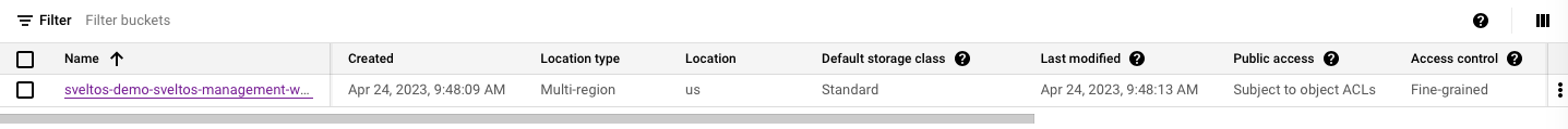 Google Cloud Storage Bucket